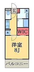 四街道市吉岡アパート 1Kの間取図画像