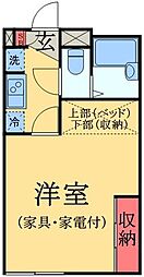 レオパレスMercury 1Kの間取図画像