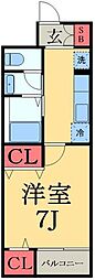 Y'Sone 1Kの間取図画像