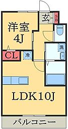 RitzElamica 1LDKの間取図画像