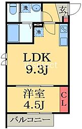 GRADUS祐光 1LDKの間取図画像