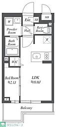 ブランシエスタ用賀 1LDKの間取図画像