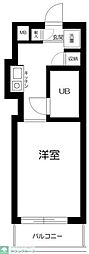 スカイコート若林 1Kの間取図画像