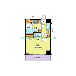 ガリシア用賀 1Kの間取図画像