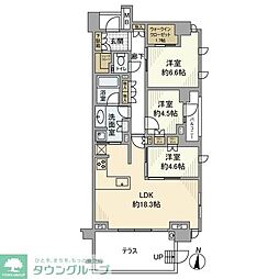 グランドメゾン上野毛 3LDKの間取図画像