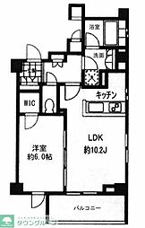 PRIMEURBAN用賀 1LDKの間取図画像