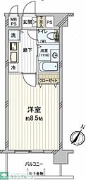 グランド・ガーラ用賀 1Kの間取図画像