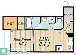 ジョイアークス世田谷中町 1LDKの間取図画像