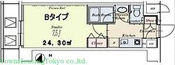 HF駒沢公園レジデンスTOWER 1Kの間取図画像
