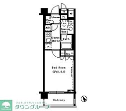 パークアクシス学芸大学 1Kの間取図画像