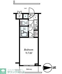 ルーブル三軒茶屋 1Kの間取図画像