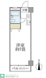 ハウスチェリー上馬 ワンルームの間取図画像