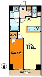 ジュールミエール 1LDKの間取図画像