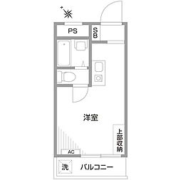 ステューディオ松原 ワンルームの間取図画像
