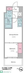Due二子新地 1DKの間取図画像