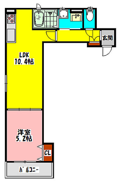 クリエオーレ元町 ｜大阪府門真市元町(賃貸アパート1LDK・3階・37.85㎡)の写真 その2