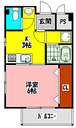 コンフォール千林 1Kの間取図画像