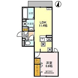 ルミナス 1LDKの間取図画像