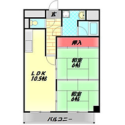 アネックスワールド 2LDKの間取図画像