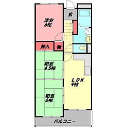 メゾン・クリサンテーム 3DKの間取図画像
