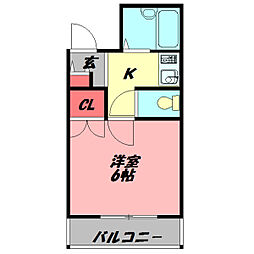 サンティール太子橋駅前 1Kの間取図画像