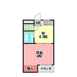 サニー・ヴィレッジ 1DKの間取図画像