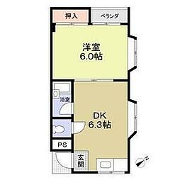 サニー・ヴィレッジ 1DKの間取図画像