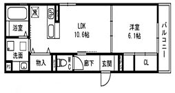 アズパティオ 1LDKの間取図画像