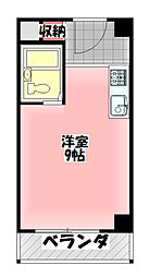 レナジア寺方 ワンルームの間取図画像