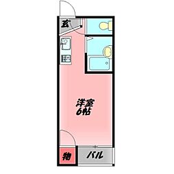 門真プリンスマンションMSM ワンルームの間取図画像