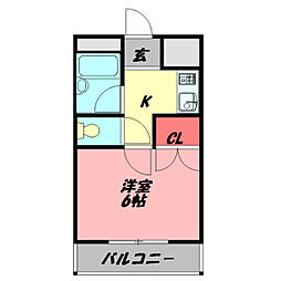 サンティール太子橋駅前 1Kの間取図画像