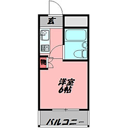 コムズスクエア日吉町 ワンルームの間取図画像