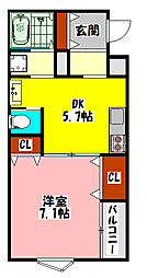 see-saw小路町 1DKの間取図画像