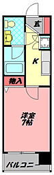 グレーシィ門真 1Kの間取図画像