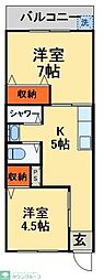間取図画像 2K