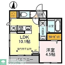 Arts&K 1LDKの間取図画像