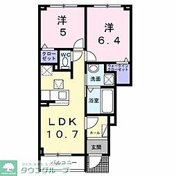 仮)東初富5丁目アパート 2LDKの間取図画像
