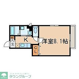 ヴィラともえ 1Kの間取図画像