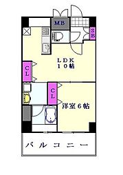 八潮パークスクエア 1LDKの間取図画像