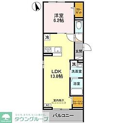 (仮称)D-ROOM大瀬4丁目(SMII) 1LDKの間取図画像