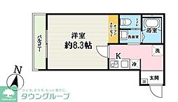 (仮称)キャメル吉川5A 1Kの間取図画像