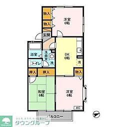 アルシュ11 3DKの間取図画像