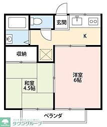 グリーンテリア第2 2Kの間取図画像