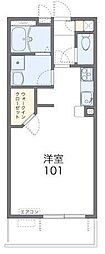 レオネクストインフィールド2 1Kの間取図画像