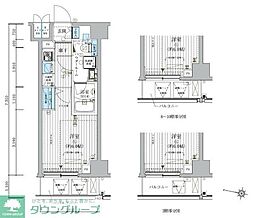 メインステージ松戸 1Kの間取図画像