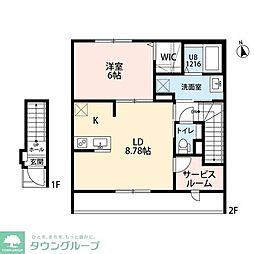 Amour Valle Fiume 1LDKの間取図画像