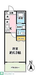 Grandir三郷 1Kの間取図画像