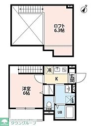 robot home 北柏III(ロボットホームキタカシワスリー) 1Kの間取図画像
