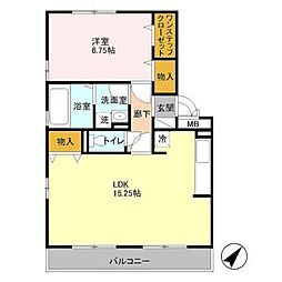 ブエナビスタ 1LDKの間取図画像