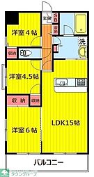 プラチド 3LDKの間取図画像